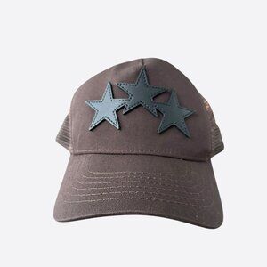 Amiri Brown & Black Triple Star Trucker Hat